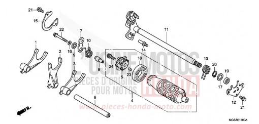 BARILLET DE SELECTION (NC700X/XA) NC700XAD de 2013